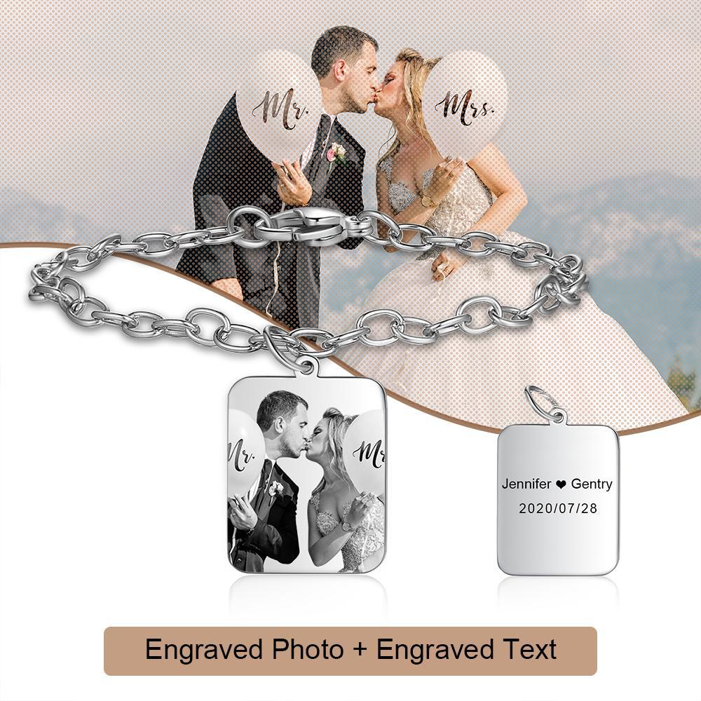 Personalised Photo Locket Bracelet Custom Photo Bracelet Gifts For Her-Jessemade AU