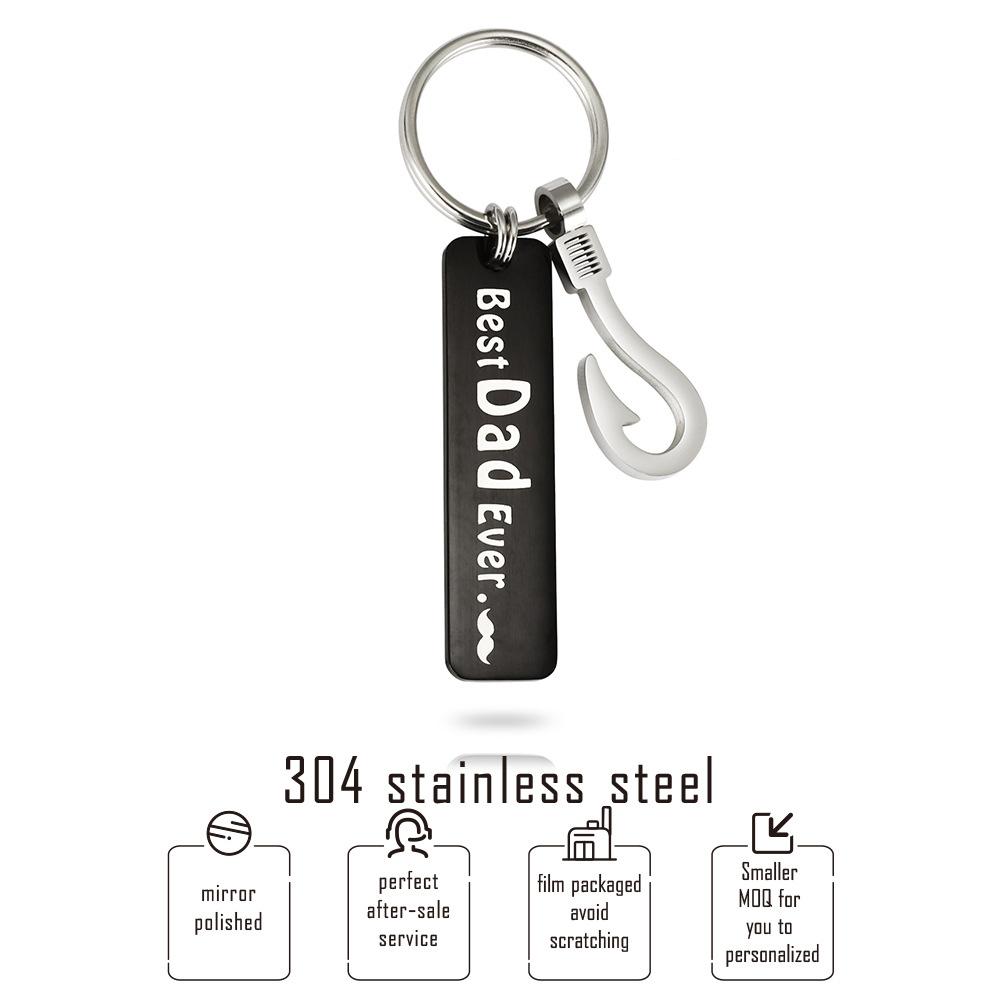 Best Dad Ever, Personalised Bar Keychain Gifts For Dad-Jessemade AU