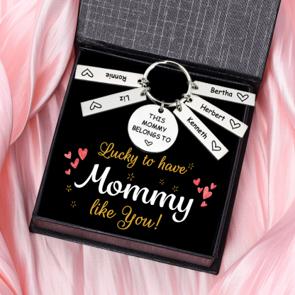 5 Names - Personalised Name Keychain Stainless Steel Keychain Special Gift for Mommy/Mummy-Jessemade AU