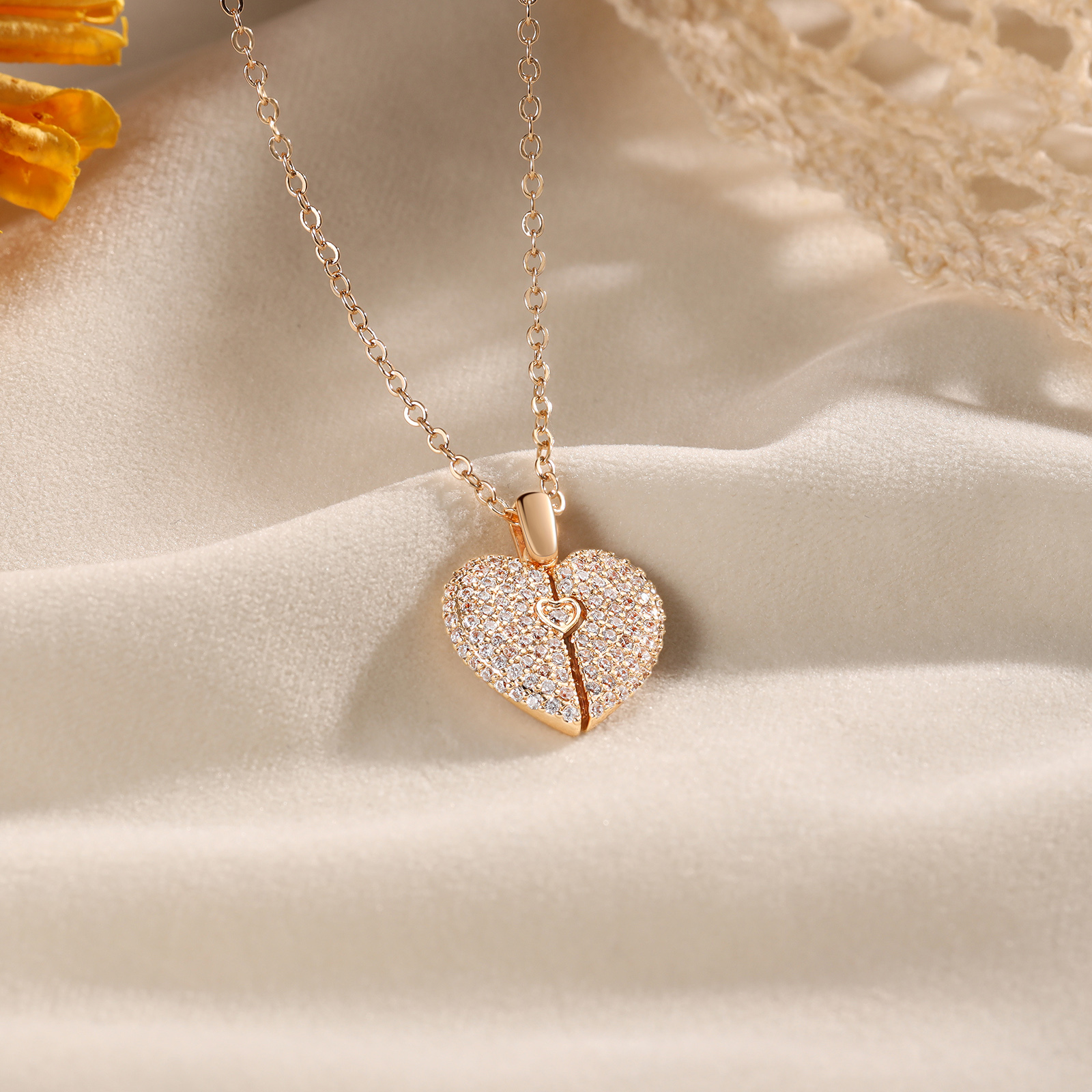 Personalised Locket Heart Necklace Custom Photo Necklace Creative Gifts For Her-Jessemade AU