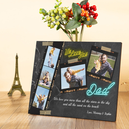 Personalised Photo Frame Wood Signs Keepsake Custom 5 Photos Father's Day Gifts-Jessemade AU