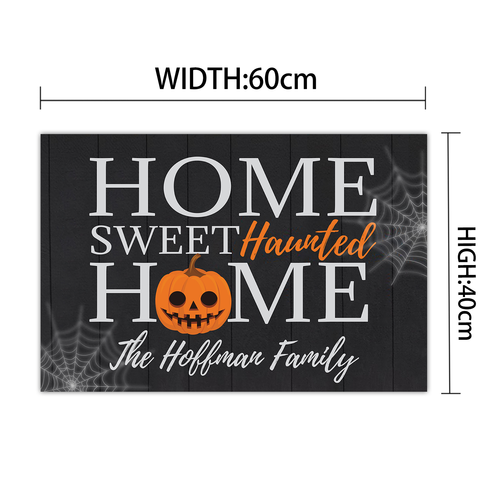 Personalised Halloween Doormat Pumpkin Doormat Home Decor - Sweet Haunted-Jessemade AU