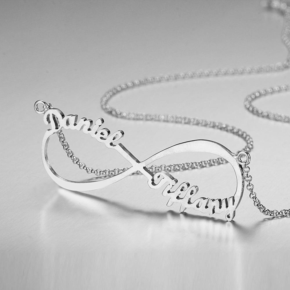 Personalised Infinity Necklace Custom 2 Names Necklace Gift For Women-Jessemade AU