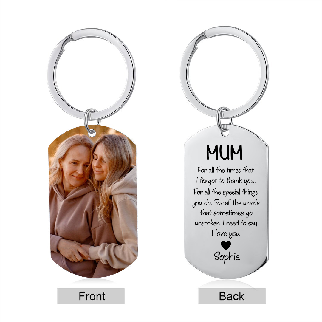 Personalised Photo Keychain Gifts for Mum-For All The Times That I Forgot To Thank You-Jessemade AU