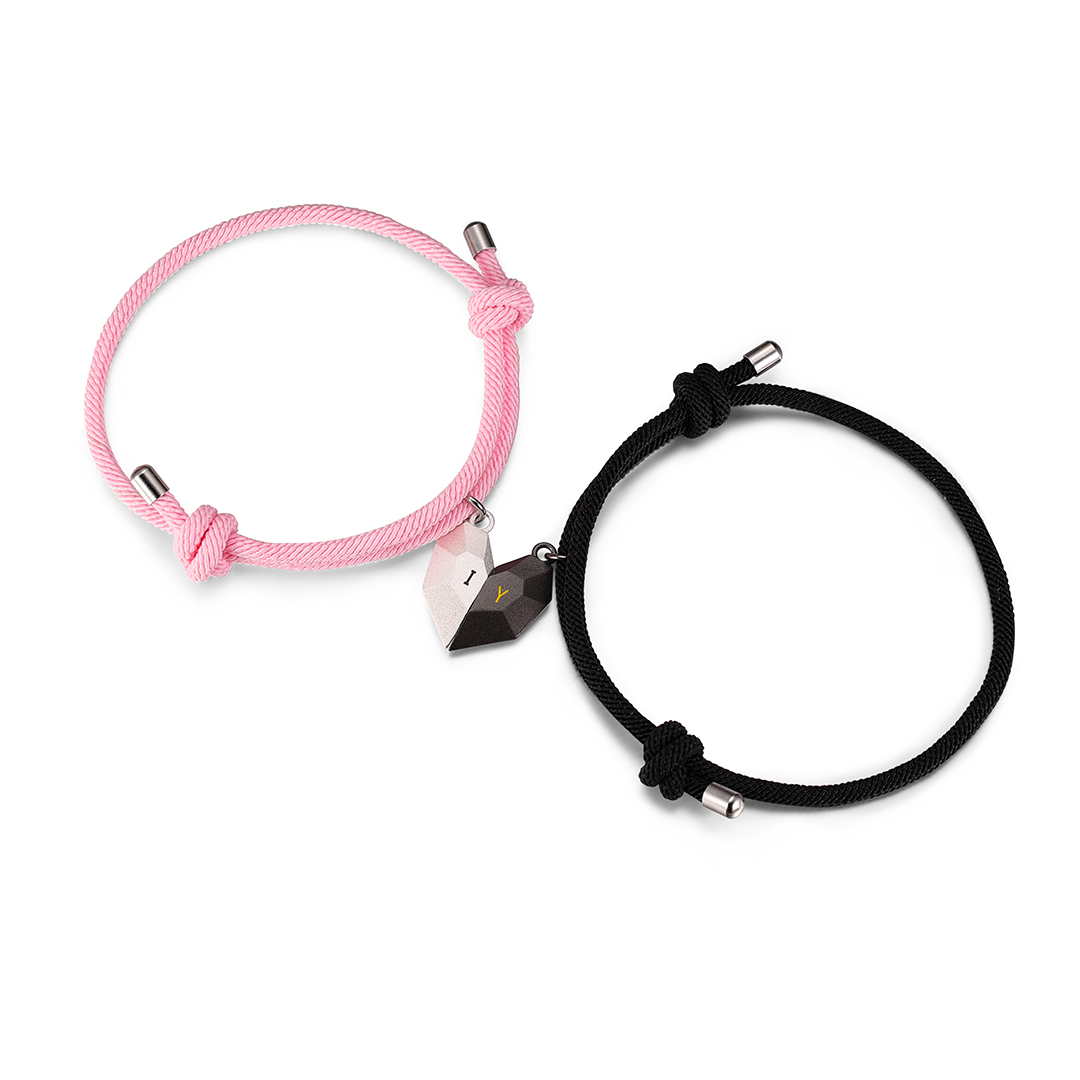 Personalised Couple Magnetic Bracelet Set Two Souls One Heart Love Matching Bracelet-Jessemade AU