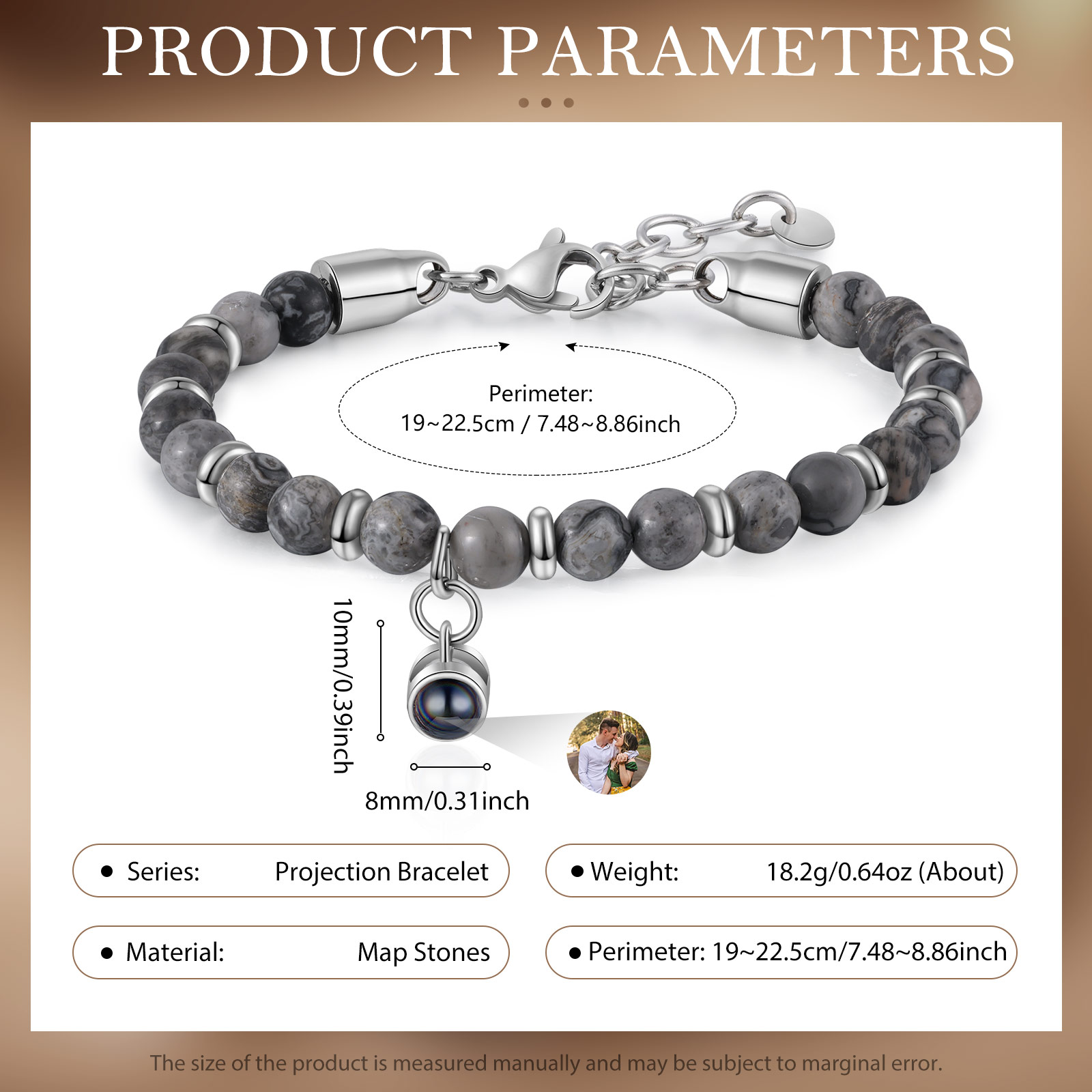 Personalised Projection Bracelet Custom Photo Bracelets Adjustable Bracelet Creative Gift for Him/Her-Jessemade AU