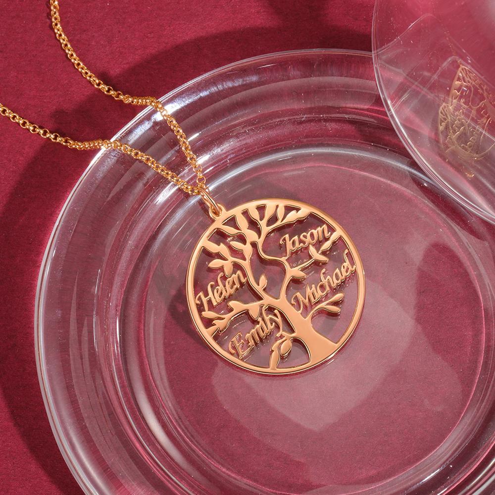 Personalised Family Tree Name Necklace Custom 7 Names Name Necklace-Jessemade AU