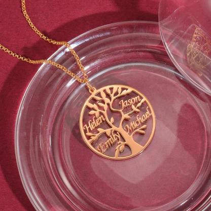 Personalised Family Tree Name Necklace Custom 7 Names Name Necklace-Jessemade AU