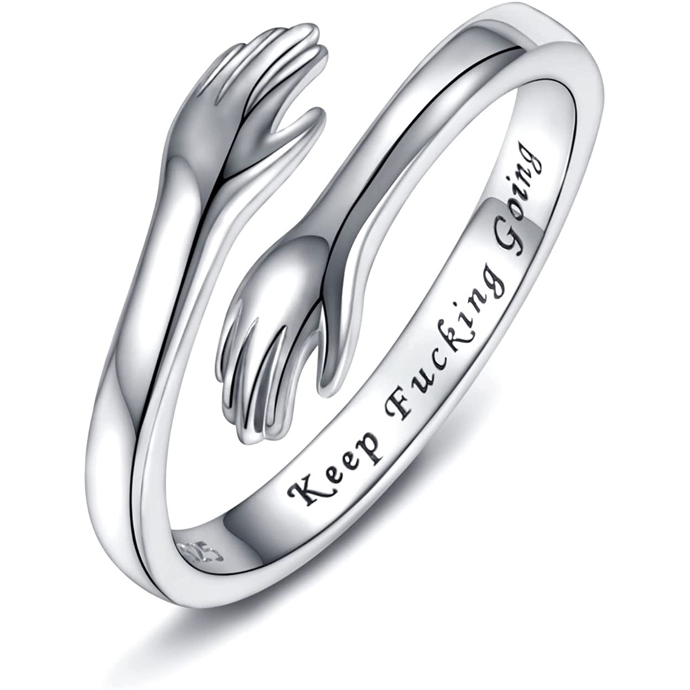 Mother’s Day Gift Couple Hug Ring Love Style Rings for Women Men-Jessemade AU