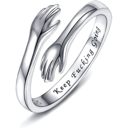 Mother’s Day Gift 2023 Couple Hug Ring Love Style Rings for Her or Him-Jessemade AU