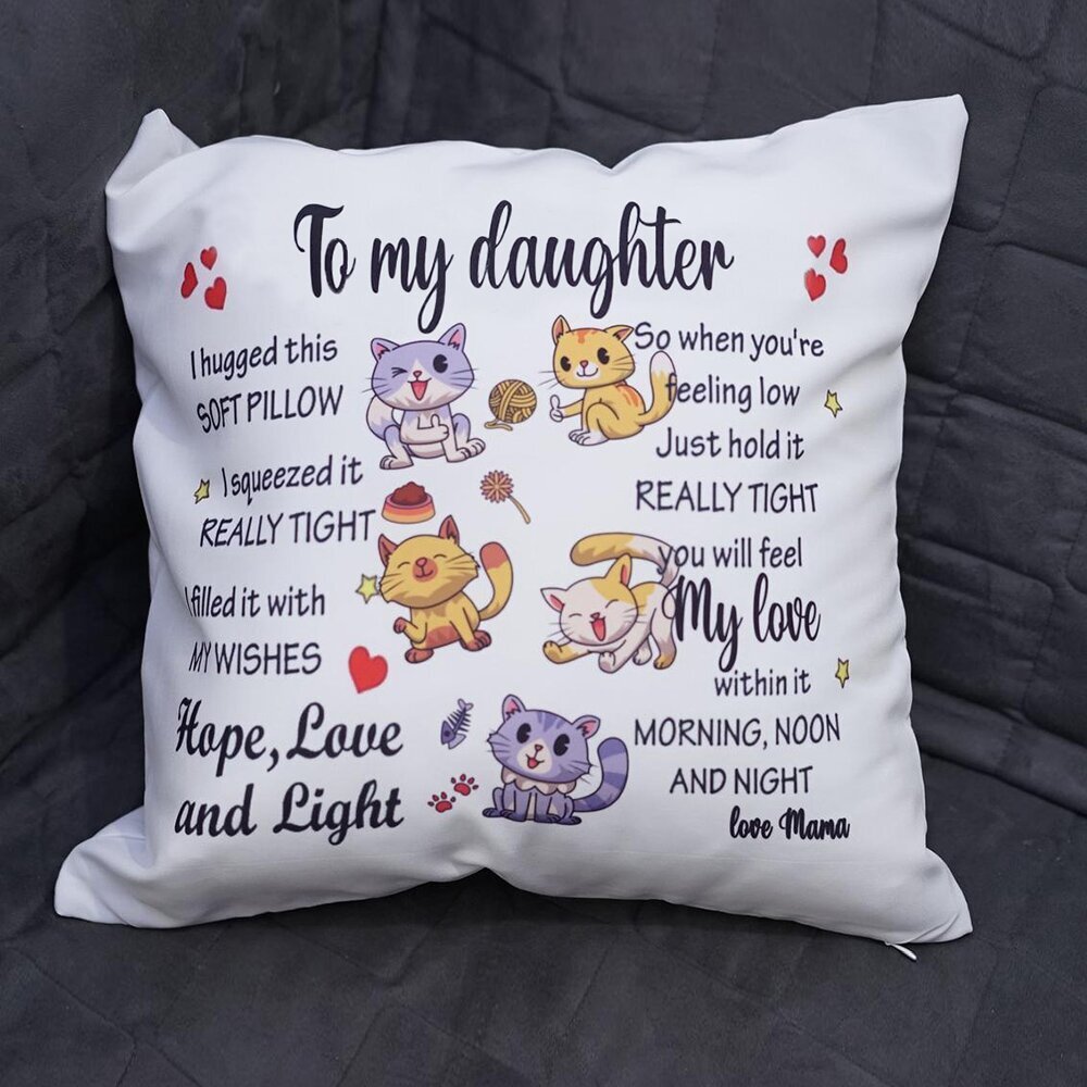 To My Daughter-Personalised Pillow Case-Jessemade AU