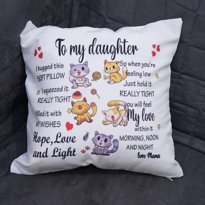 To My Daughter-Personalised Pillow Case-Jessemade AU