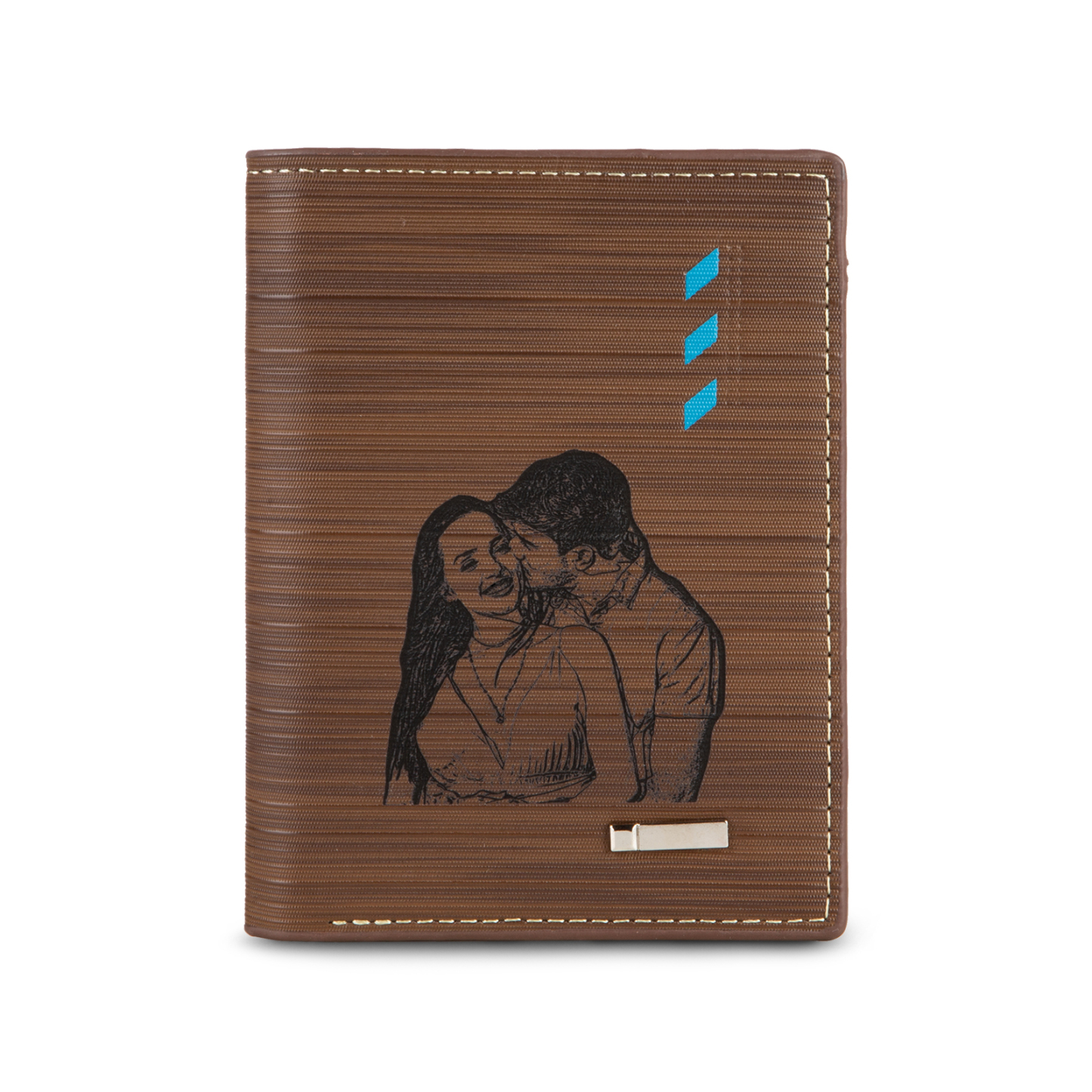 Personalised Leather Wallet Engraved Photo Folding Wallet Short Purse Love Gifts For Him-Jessemade AU