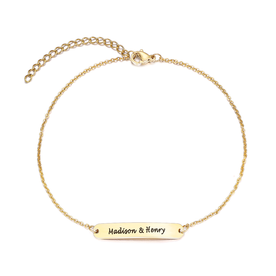 Personalised Simple Anklet With 2 Names For Her-Jessemade AU