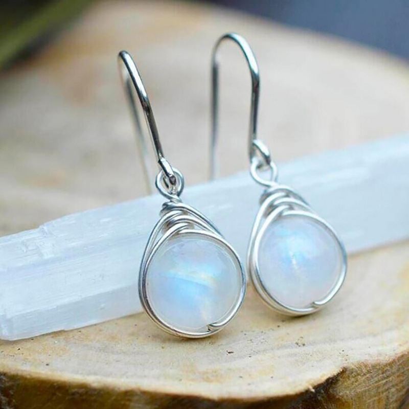 Women's Earrings Drop Dangle Earrings White Gift for Her-Jessemade AU