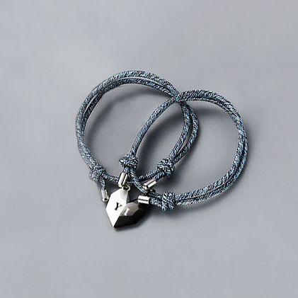 Personalised Two Souls One Heart Bracelet Couple Magnetic Bracelet Set-Jessemade AU