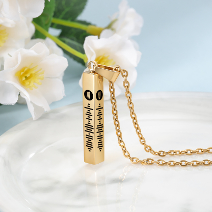 Personalised Music Spotify Code Bar Necklace Custom Spotify Scan Code-Jessemade AU