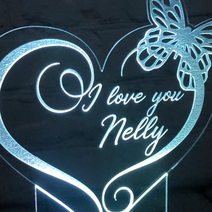 Personalised Butterfly Home Decoration Lamp With Custom Name Night Light Kid's Bedroom Decor Children's LED Light-Jessemade AU