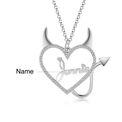 Personalised Heart Necklace Custom 1 Name Necklace Gift For Women-Jessemade AU