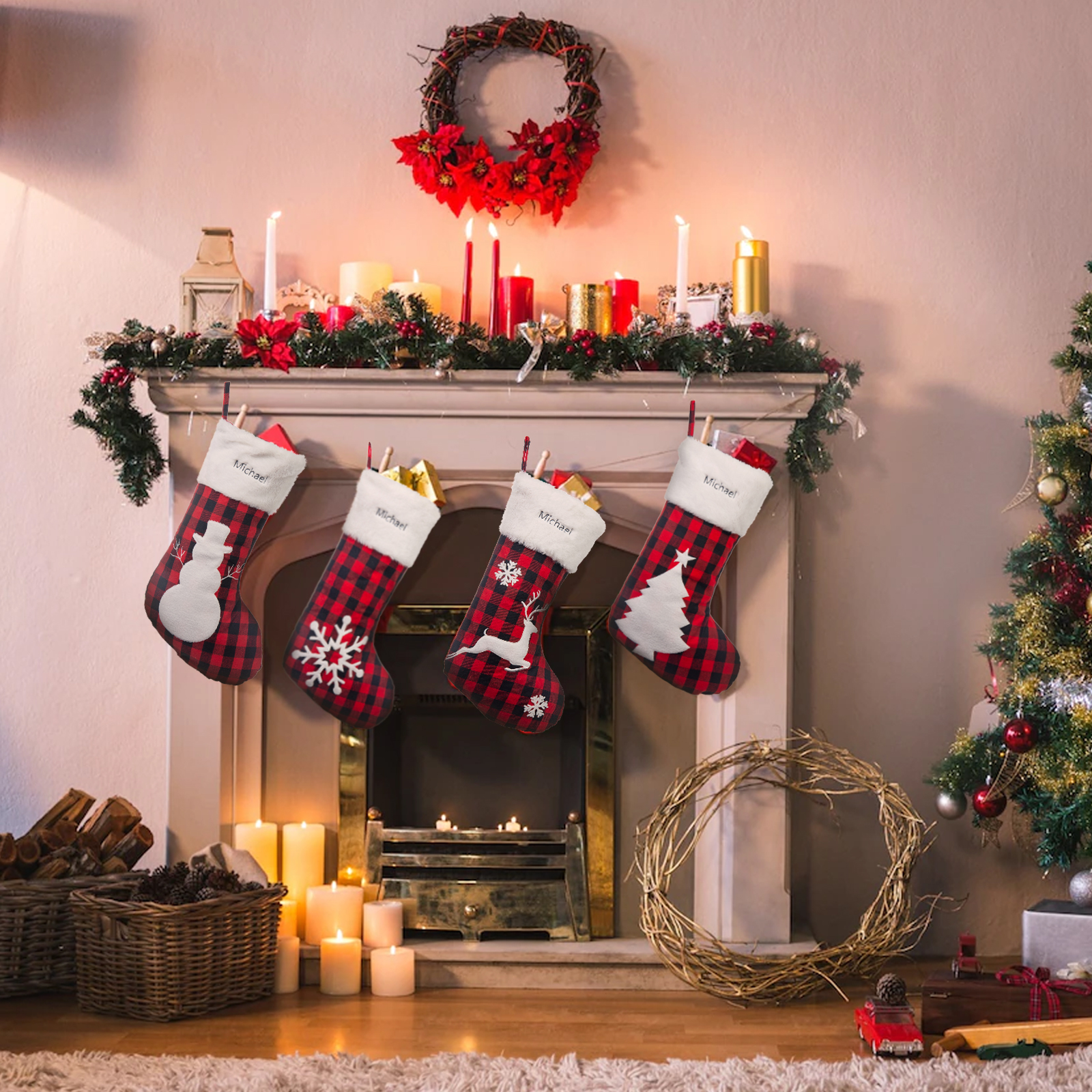 Personalised Christmas Stockings Custom Name Stockings Decoration-Jessemade AU