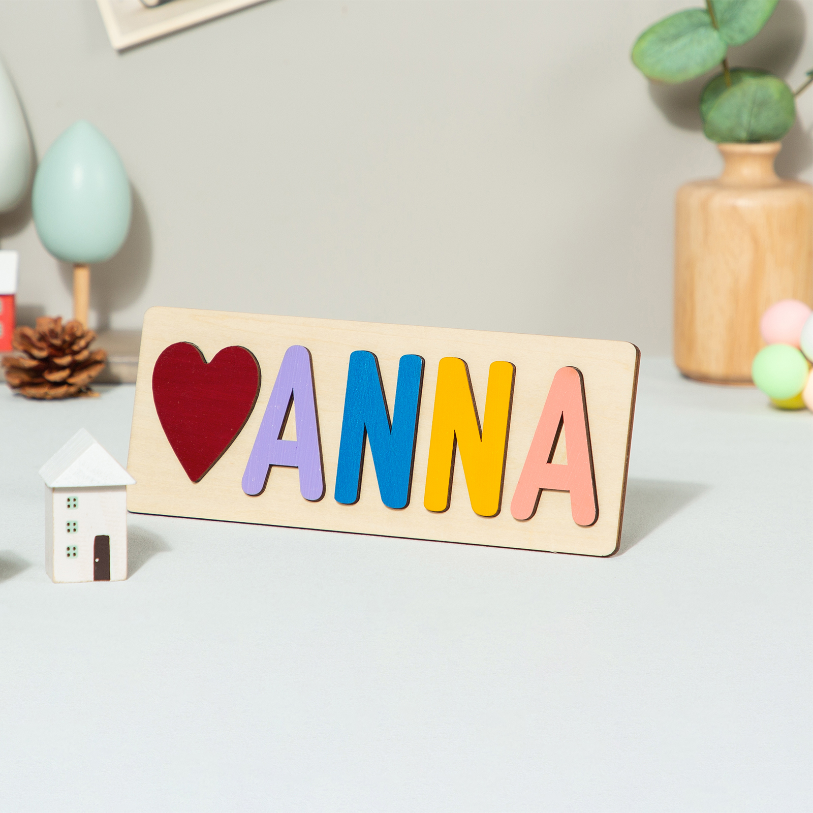 Personalised Kid's Wooden Name Alphabet Puzzle Toy for Toddlers Early Learning Child Toy-Jessemade AU