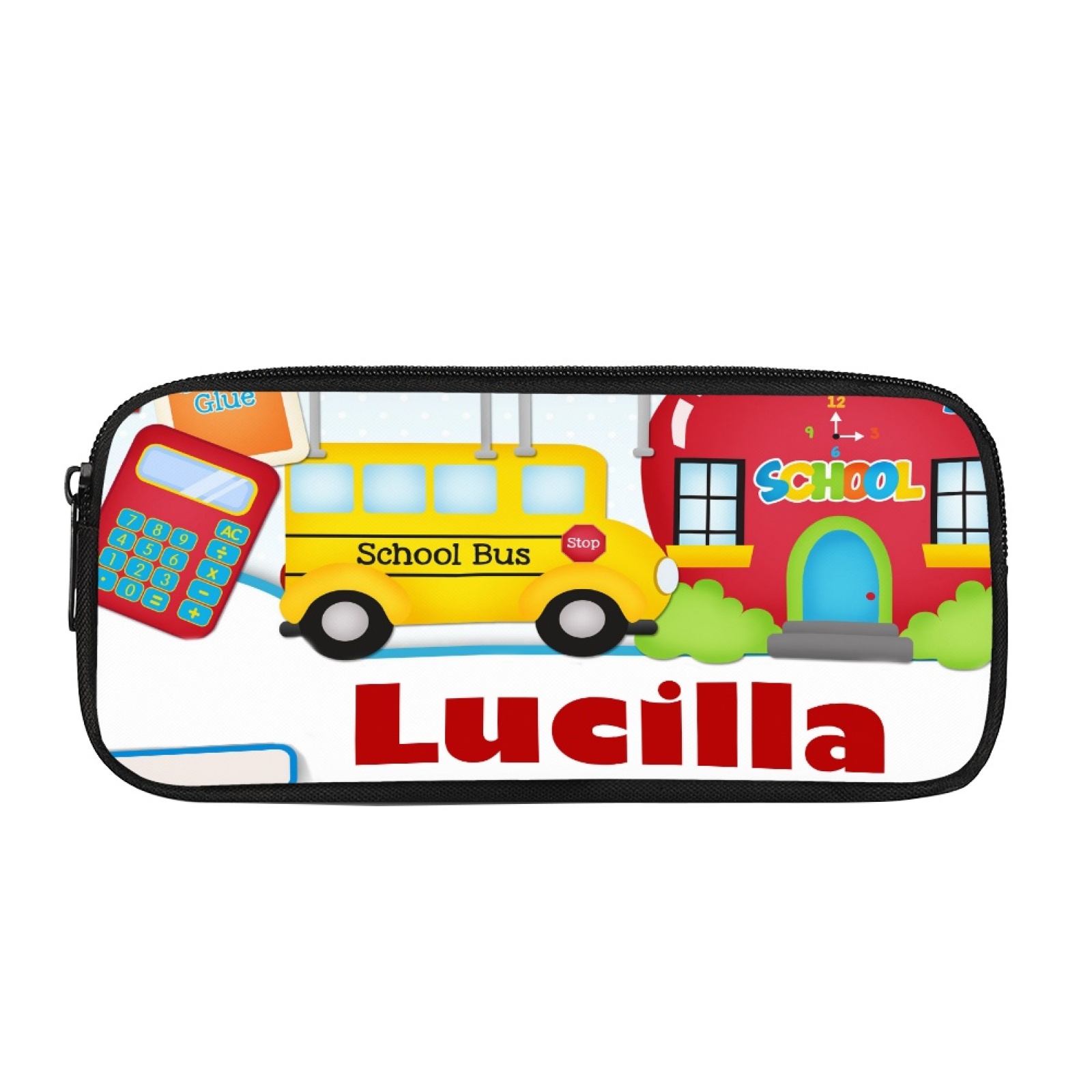 Personalised  Name Pencil Case Car Pen Bag Zipper Back to School Gifts for Student-Jessemade AU