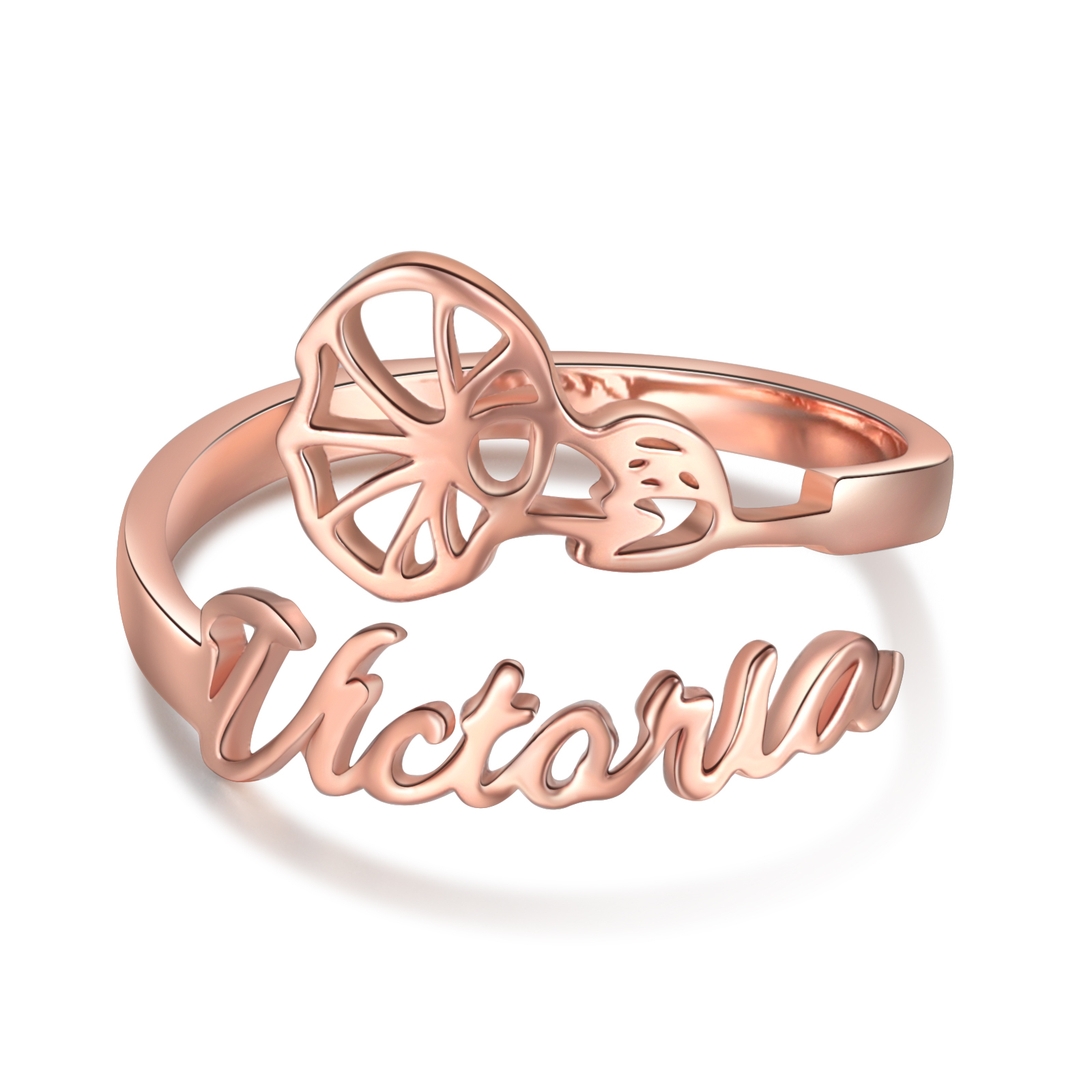 Personalised September Birth Flower Ring With Name Gifts For Her-Jessemade AU