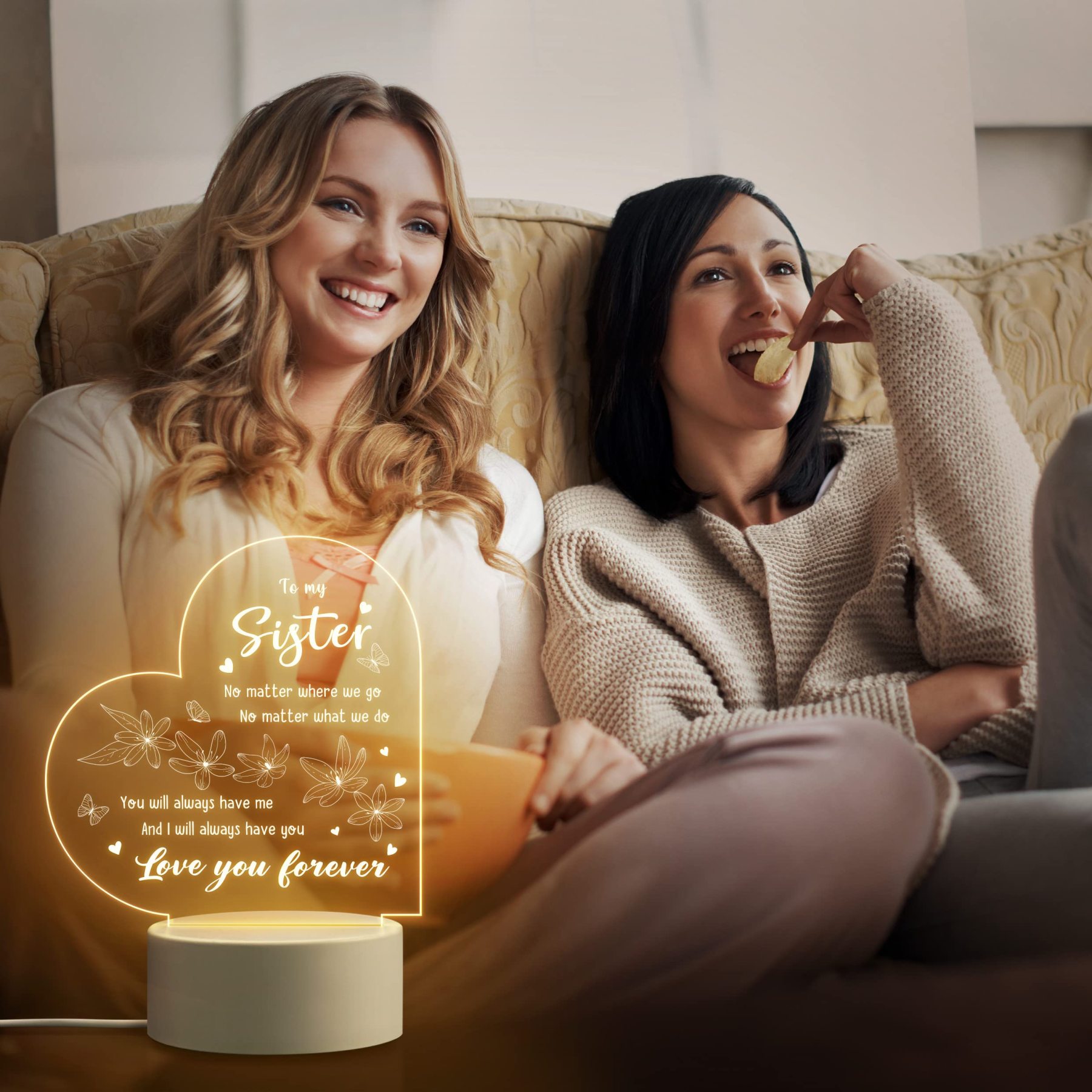 To My Sister - Love You Forever Night Light LED Lamp Bedroom Decoration For Sister-Jessemade AU