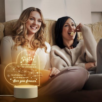 To My Sister - Love You Forever Night Light LED Lamp Bedroom Decoration For Sister-Jessemade AU