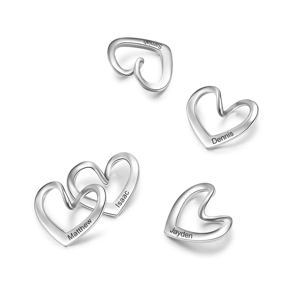 Engraved Heart Charm for Bangle Bracelet-Jessemade AU
