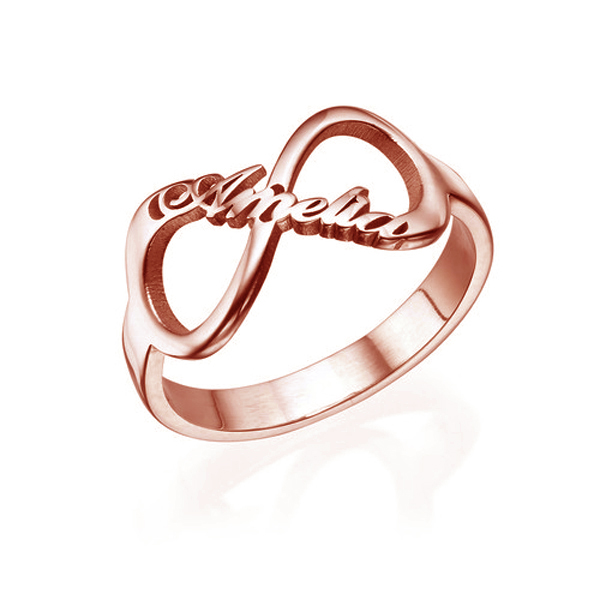 Personalised Infinity Ring Custom 1 Name Ring Best Gift For Women-Jessemade AU