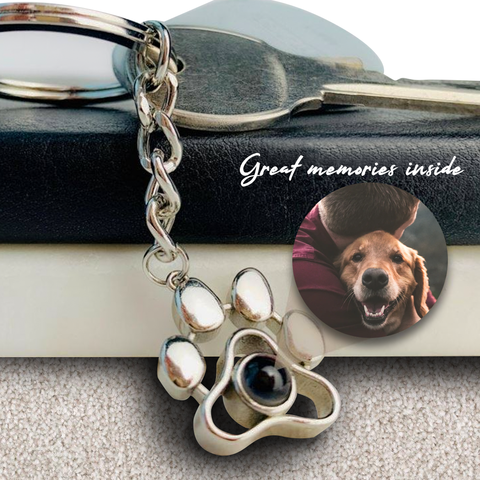 Personalised Photo Projection Necklace Engraved Paw Necklace Gifts For Her-Jessemade AU