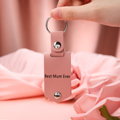 Personalised Photo Keychain Custom Text Leather Keyring Couple Keychain Gifts for Him/her-Jessemade AU