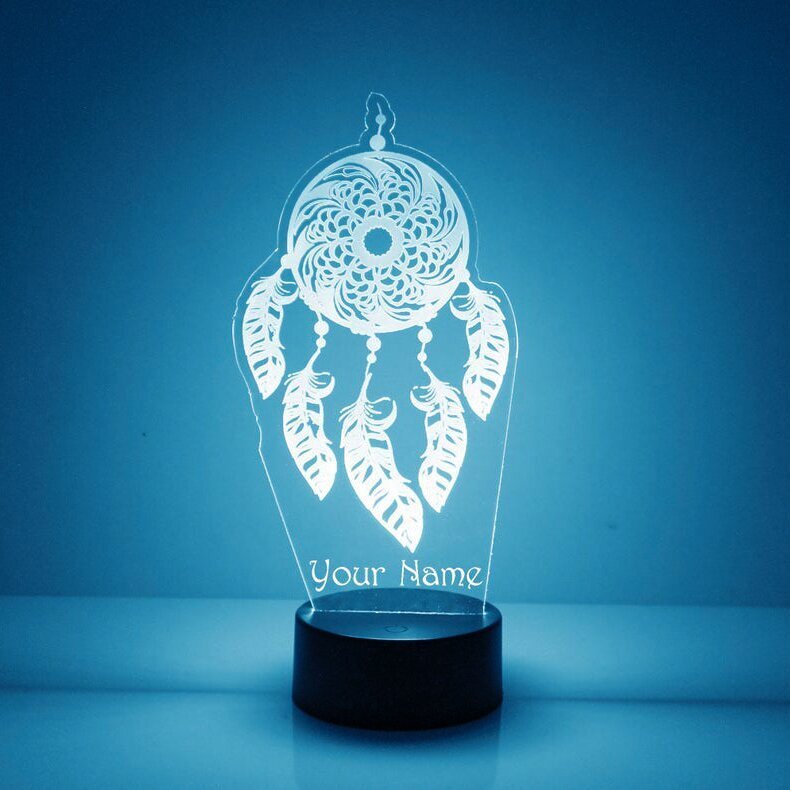 Dream Catcher LED Night Light 7 colour Discoloured Lamp Custom Name Home Decoration Gifts-Jessemade AU