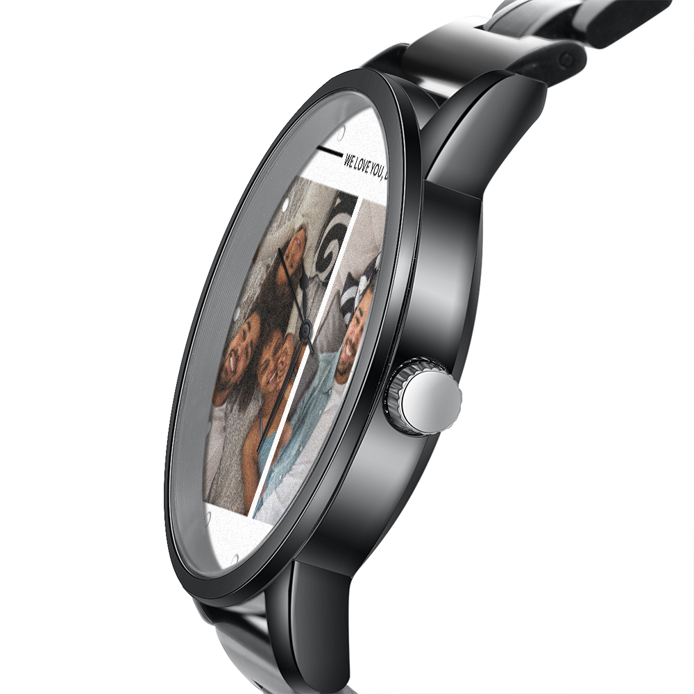 Personalised Photo Watch Custom 2 Photos Mechanical Watch Date Keepsake Gifts for Him-Jessemade AU