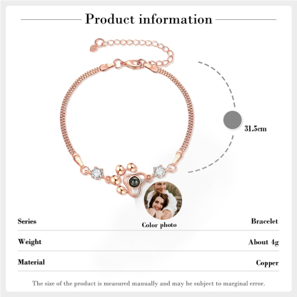 Personalised Projection Bracelet Love Style Paw Photo Bracelet Gifts for Her-Jessemade AU