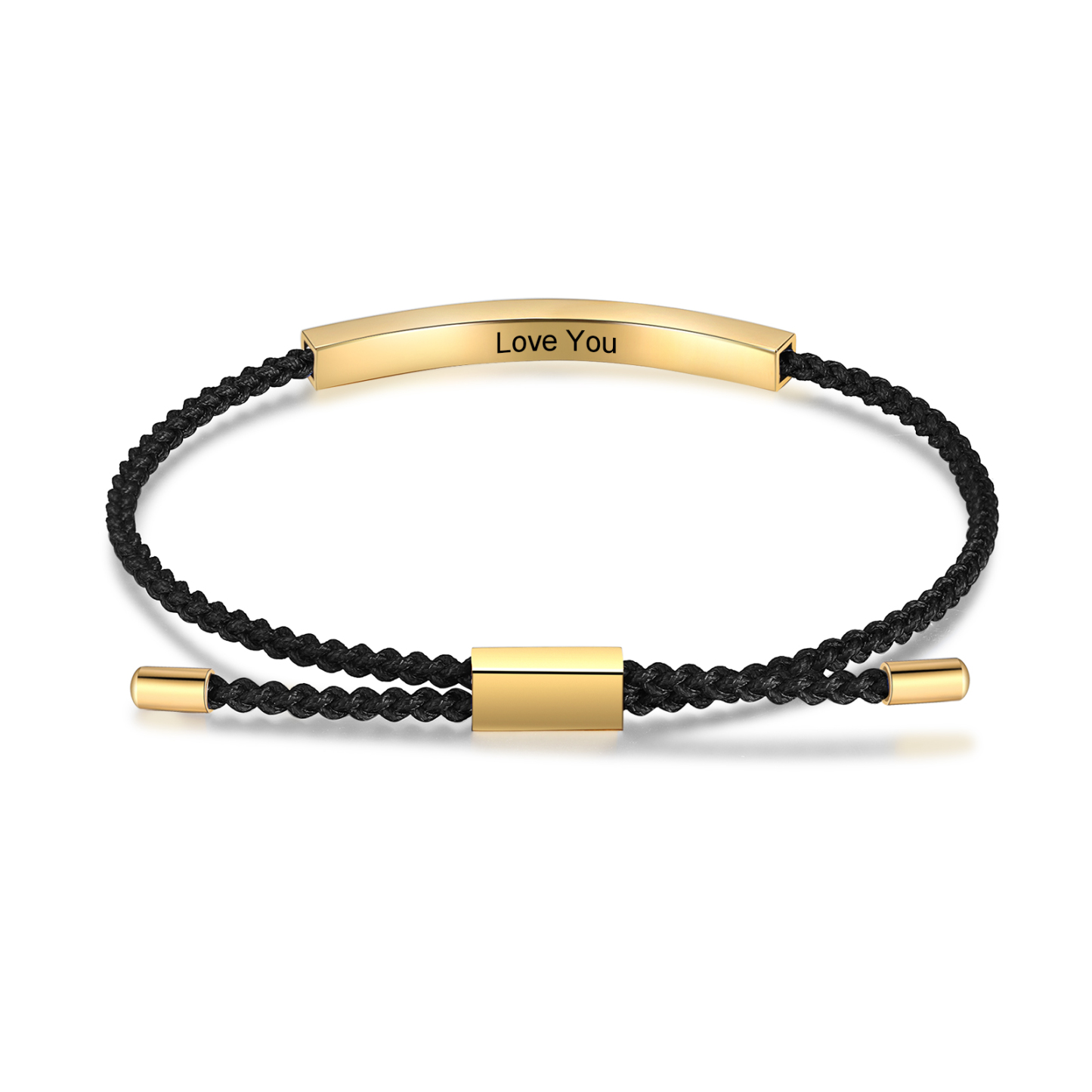 Personalised Braided Rope Bracelet Custom Name & Text Bar Bracelet for Her/Him-Jessemade AU