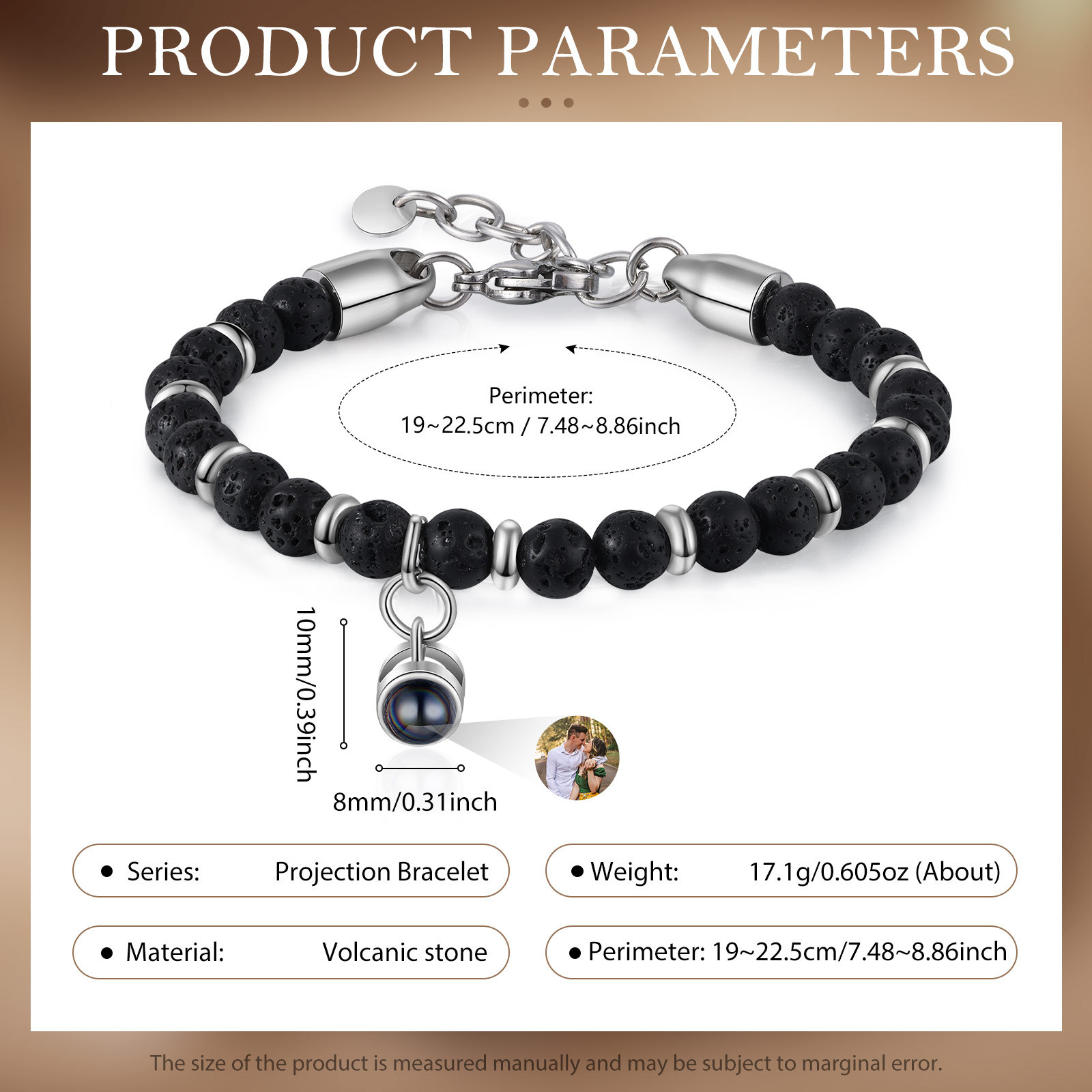 Personalised Projection Bracelet Custom Photo Bracelets Adjustable Bracelet Creative Gift for Him/Her-Jessemade AU