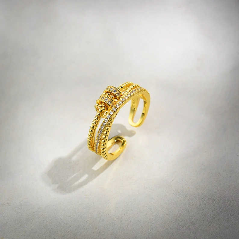 To My Daughter-S925 Spinning Bead Fidget Ring