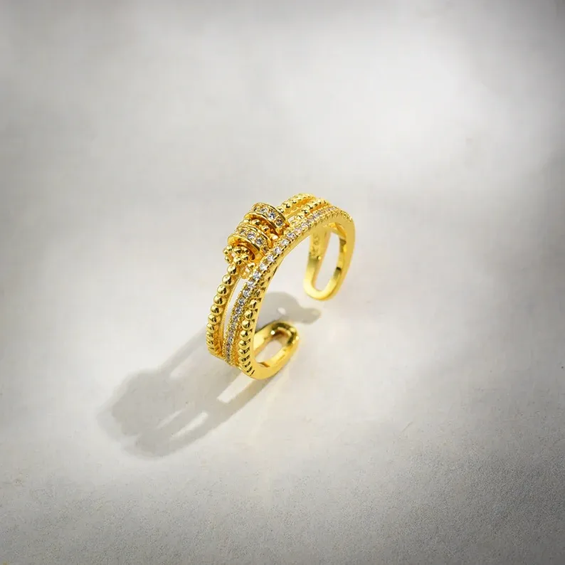 To My Daughter-S925 Spinning Bead Fidget Ring