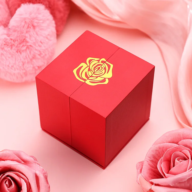 Rose Ring Box Red Jewelry Gift Box Ring Packaging Box-Jessemade AU