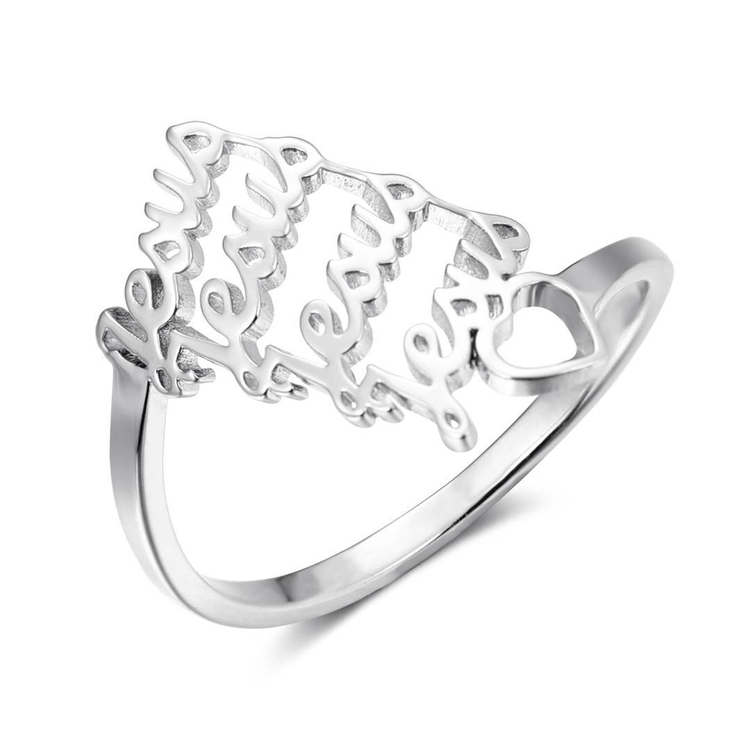 Personalised Family Name Ring Custom 4 Names Gifts For Women-Jessemade AU