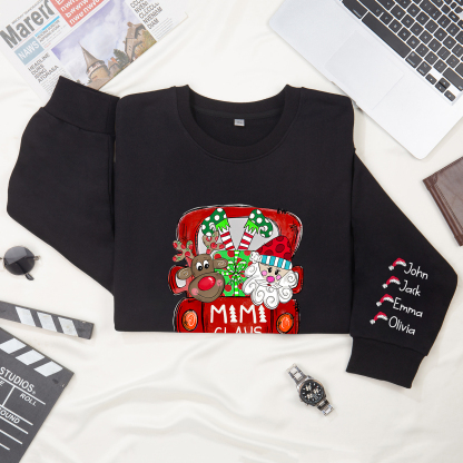 4 Names - Personalised Christmas Sweatshirt Custom Name & Text Sweatshirt Mimi Claus Sweatshirt Gift for Family -Jessemade AU