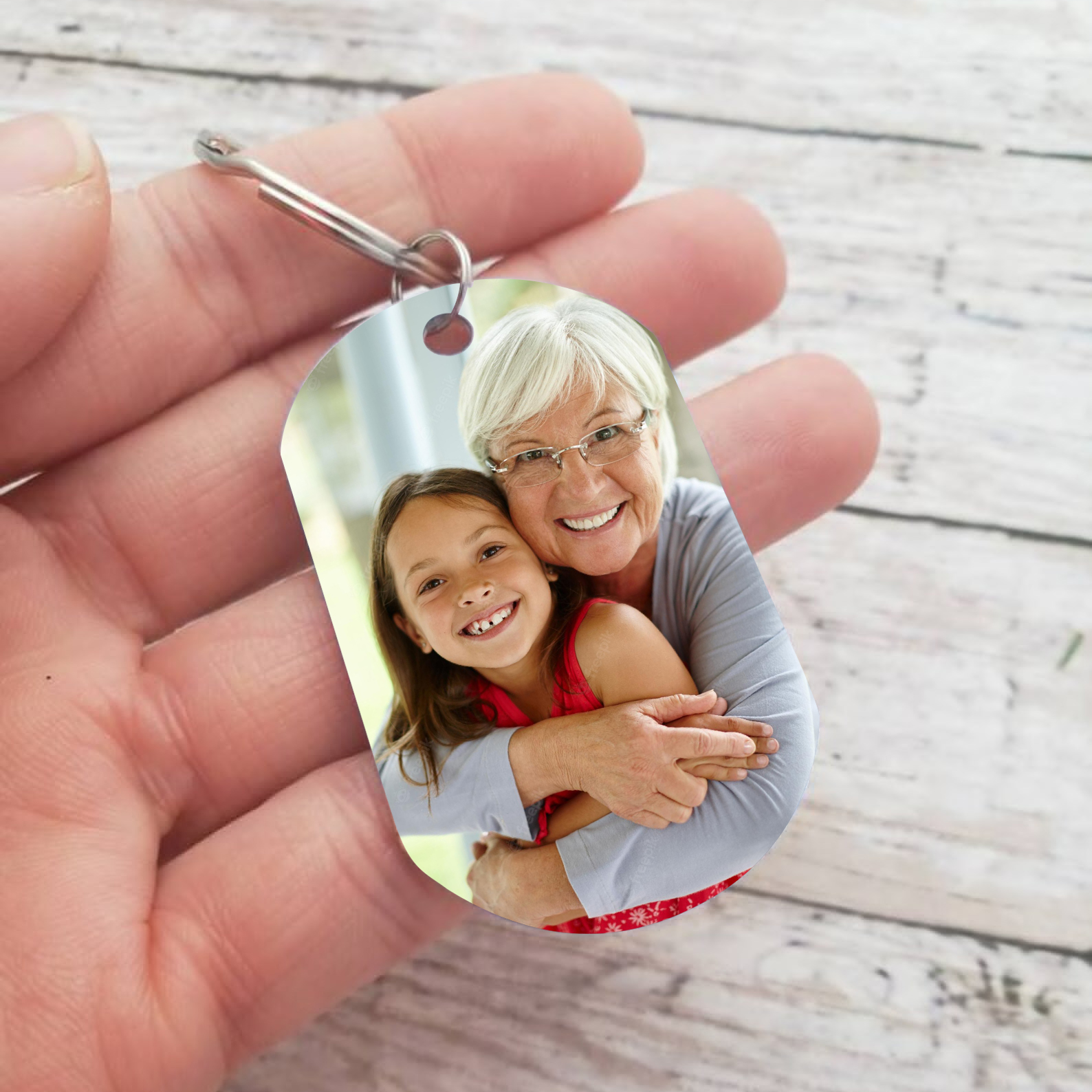 Personalised Photo and Name Keychain for Grandma "Best Grandma Ever" Grandparents' Day Gift-Jessemade AU