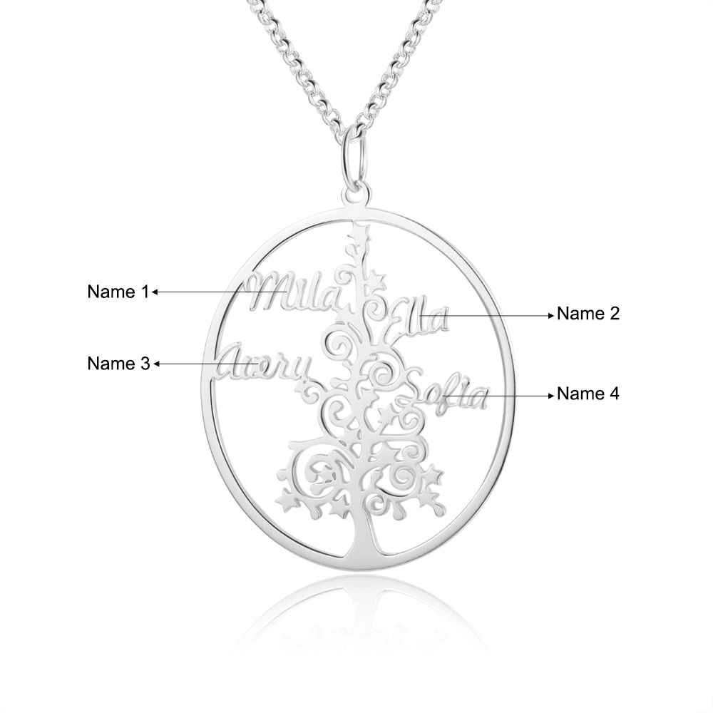 Christmas Tree Custom Name Necklace-Jessemade AU