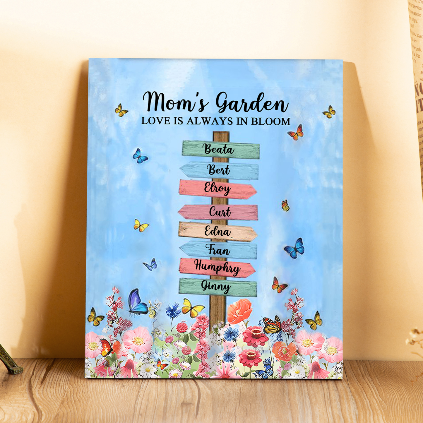 8 Names - Personalised Wooden Plaque Garden Custom Text Home Decoration Gift for Mother/Grandma-Jessemade AU