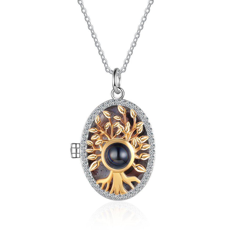 Personalised 100 Languages Projection Necklace Engraved  " I LOVE YOU"  Gifts For Her-Jessemade AU