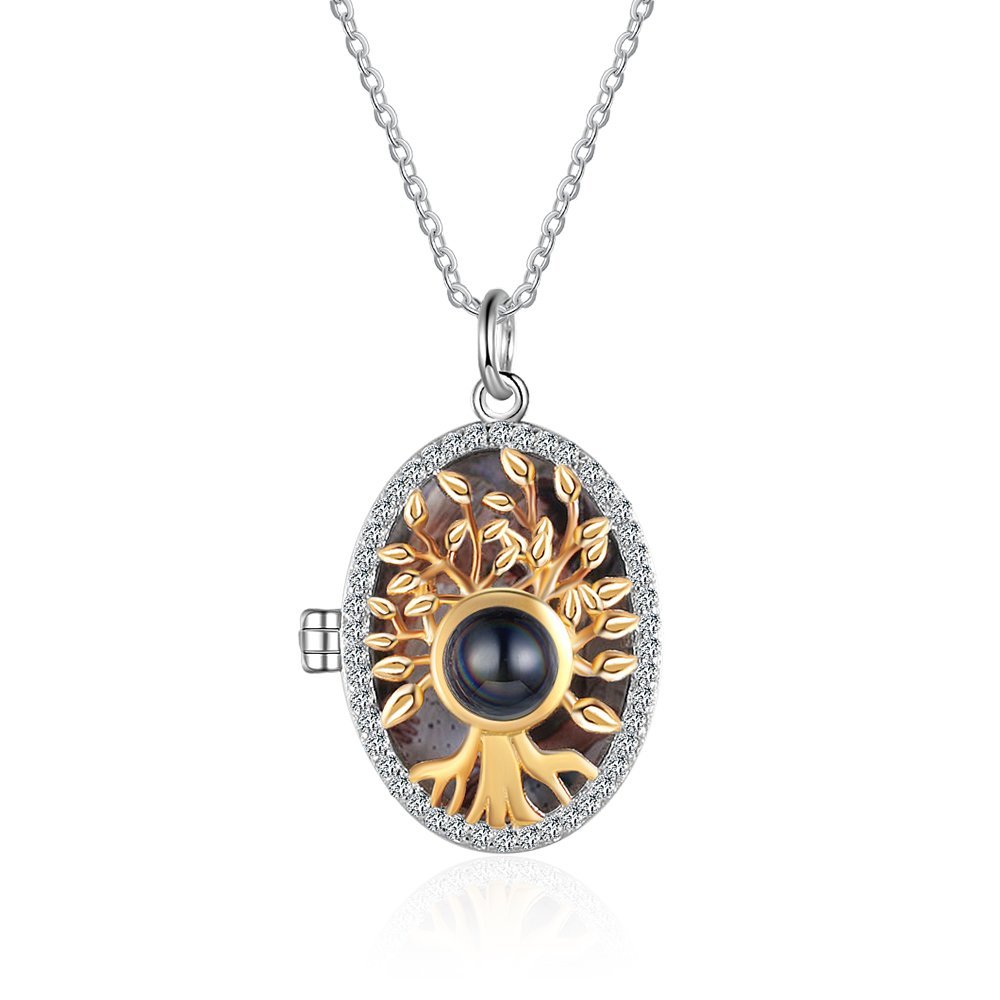 Personalised 100 Languages Projection Necklace Engraved  " I LOVE YOU"  Gifts For Her-Jessemade AU