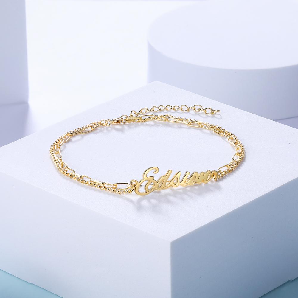 Personalised Bracelet Custom 1 Name Bracelet Gift For Women-Jessemade AU