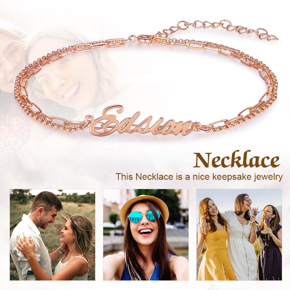 Personalised Bracelet Custom 1 Name Bracelet Gift For Women-Jessemade AU